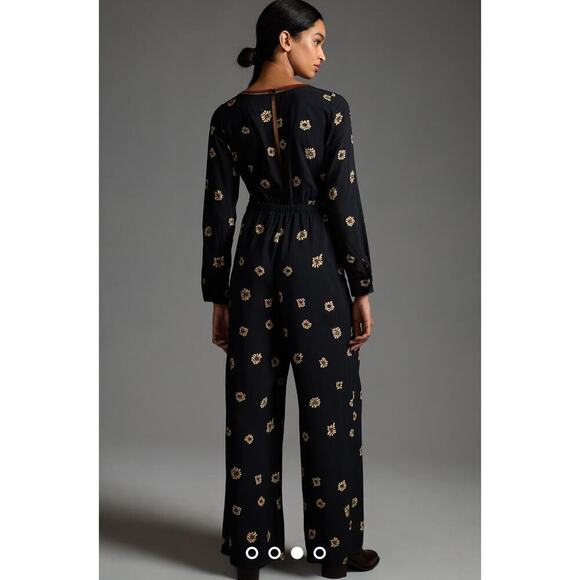 NWT - Farm Rio Long-Sleeve Cutout Jumpsuit - Small - Picture 3 of 7